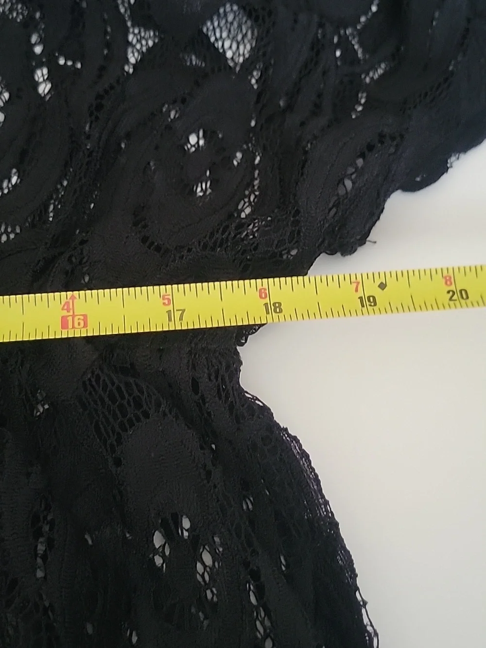 Black Lace Swim Cover Top 3X